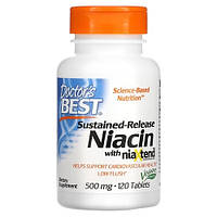 Doctor's Best Sustained-Release Niacin with niaXtend 500 mg 120 таблеток DS