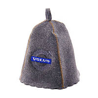 Банная шапка Luxyart "Volvo", натуральный войлок, серый (LA-257) dl