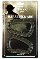 Набор 2 карабина тактические Mil-Tec Олива KARABINER ABS (2 ST./BLISTER) OLIV (15921001)