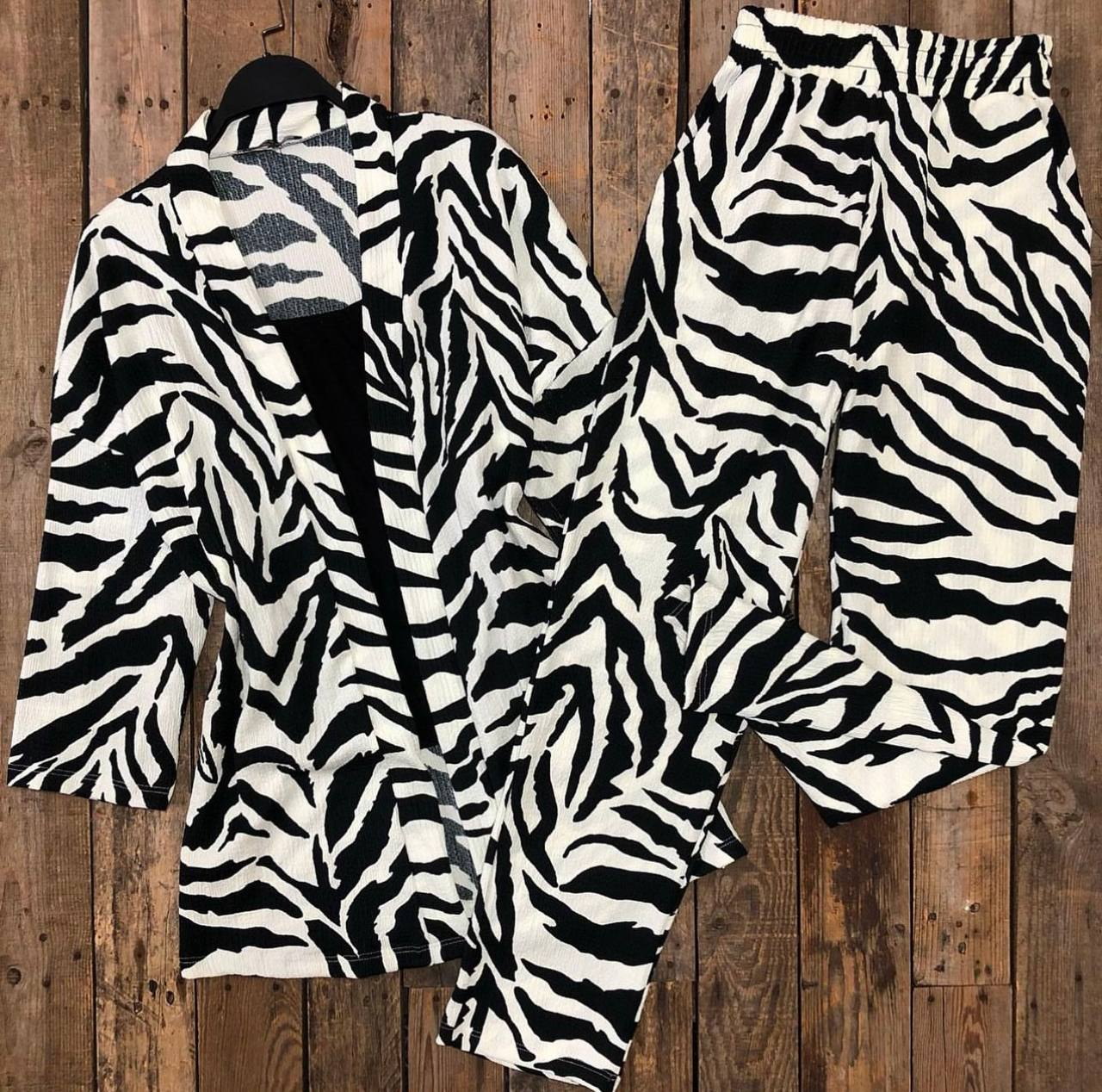 Костюм жіночий софт із принтом Зебра р: 42-46 "Papa Fashion" недорого від прямого постачальника idm935626