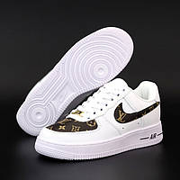 Женские кроссовки Nike Air Force 1 Low x LV, кожа, белый, Вьетнам 37