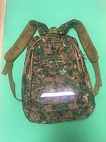 Рюкзак военный тактический зеленый пиксель, размер 50*33*20см, 4 кармана спереди и 2 боковых. Мужской рюкзак