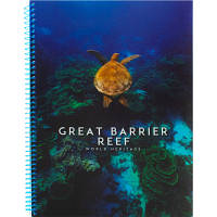 Блокнот Optima World: Reef А4 пластиковая обложка, спираль 80 листов, клетка (O20846-23)