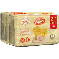 Детские влажные салфетки Smile baby с ромашкой, алоэ и витамином. комплексом 3 x 60 шт 42113803 DAS