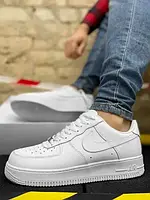 Мужские кроссовки Nike Air Force 1 Low, кожа, белый, Вьетнам Найк Еір Форс 1 Лов шкіряні білі