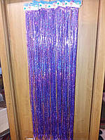 Дождик фиолетовый елочный - высота 1метр, ширина 10см