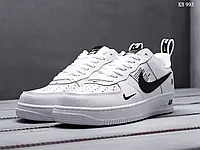 Мужские кроссовки Nike Air Force 1 Low, кожа, белый, Вьетнам Найк Еір Форс 1 Лов білі шкіряні