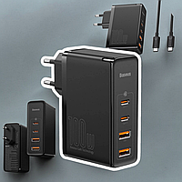 Зарядное устройство для Baseus GaN2 Pro 100W 2x Type-C + 2x USB 2C2A EU Быстрая зарядка 100Вт (20В/5А) Power D
