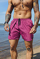 Мужские пляжные шорты фиолетовые быстросохнущие короткие легкие летние шорты для плавания LOV