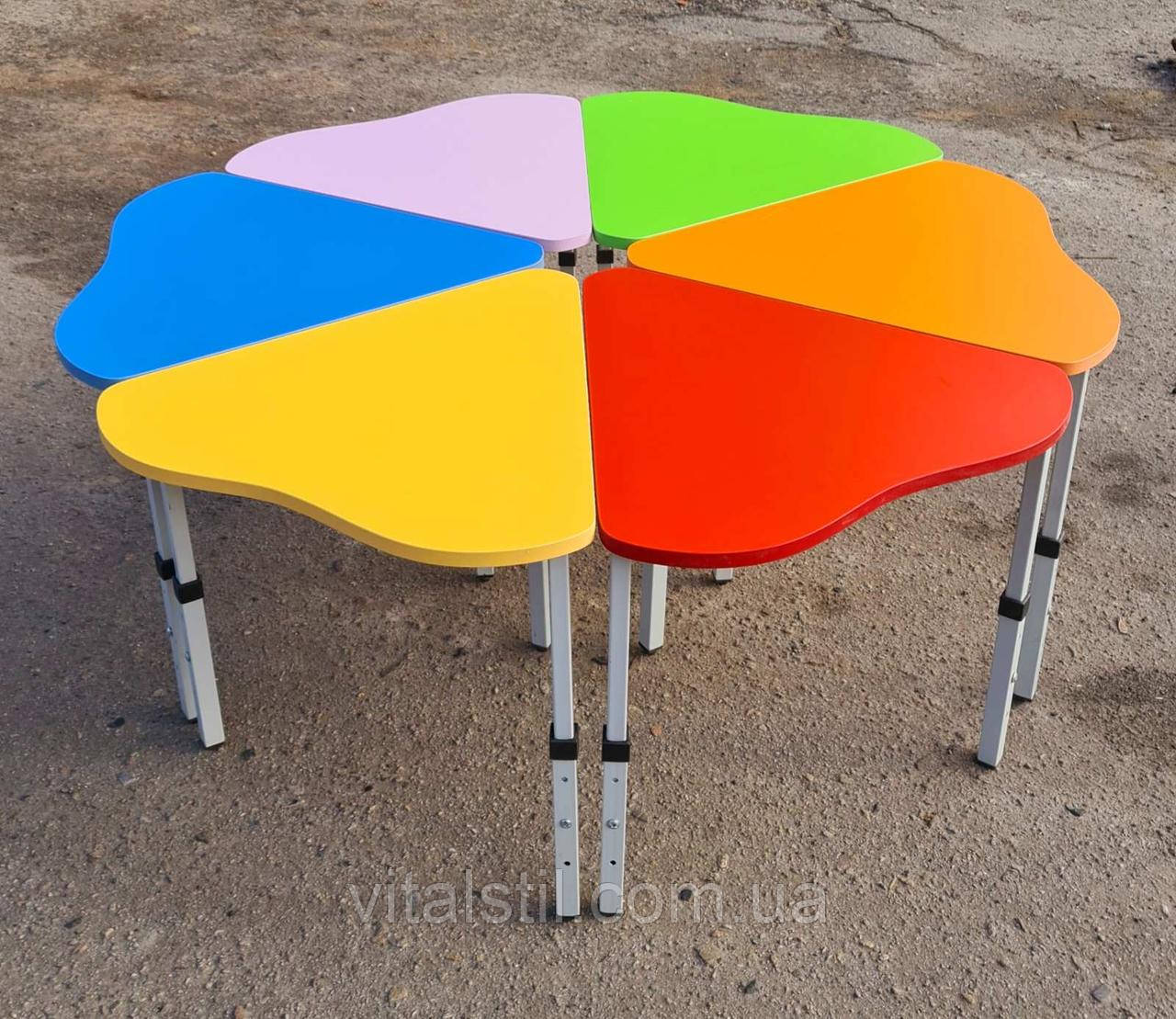 Стіл дитячий "Ромашка" шестимісний регульований за висотою 1-3 р.гр., фото 1