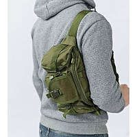 Сумка поясная тактическая / Мужская сумка на пояс / Армейская сумка. EX-123 Цвет: зеленый