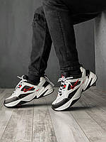 Nike M2K Tekno Black White «Red Logo»