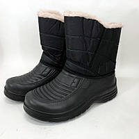 Сапоги мужские утепленные короткие. Размер 45, Обувь зимняя рабочая для мужчин. XB-793 Цвет: черный