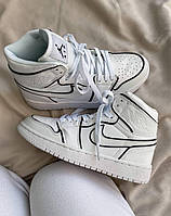 Nike Air Jordan 1 Retro Mid White Reflective 36