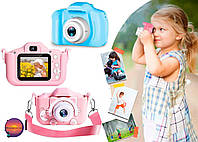 Детский фотоаппарат KIDS XoKo с чехлом котик цифровая камера для детей