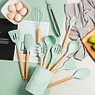 Набір кухонного приладдя 12шт Kitchen Set, Зеленый / Комплект інструментів для кухні, фото 3