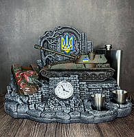 Патриотический мини-бар, оригинальный сувенир на подарок со статуэткой артиллерии САУ 2С3 Акация