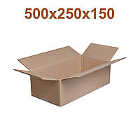Картонна коробка | Гофроящик 500 × 250 × 150 коричневий