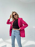 Модный и стильный женский пиджак розовый. Размеры: 42-44, 46-48