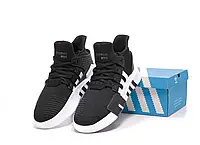 Мужские кроссовки Adidas EQT чёрные с белым, Вьетнам