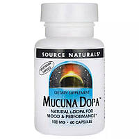Натуральная добавка Source Naturals Mucuna Dopa, 60 капсул CN13628 VB