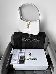 Жіноча сумка Ів Сен Лоран біла Yves Saint Laurent White Хобо