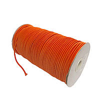 Шнурок-резинка круглый Luxyart 3 мм оранжевый, 500 метров (Р3-6) dl