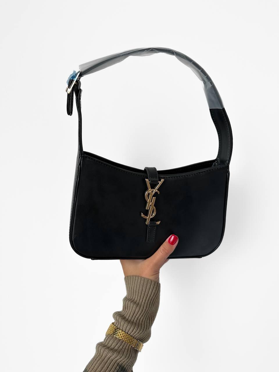 Жіноча сумка Ів Сен Лоран чорна Yves Saint Laurent Black Хобо