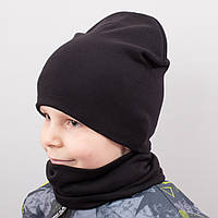 Детская шапка с хомутом КАНТА размер 48-52 черный (OC-237) dl