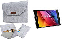 Чехол-сумка из войлока для планшета Asus ZenPad S 8.0 P01MA (Z580CA), цвет темно-серый.
