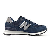 Женские демисезонные кроссовки New Balance 574 (синие) спортивные стильные кроссы 20958 Нью Беленс