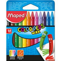 Карандаши цветные Maped Color Peps Wax Crayons воскові 12 кольорів MP.861011 DAS