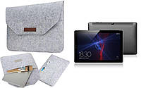Чехол-сумка из войлока для планшета Onda V10 Pro, цвет темно-серый.