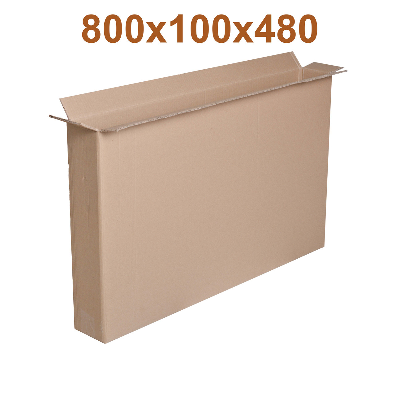 Картонні коробки 800 × 100 × 480 коричневі. Гофроящик чотириклапанний