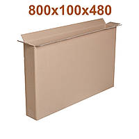 Картонна коробка | Гофроящик 800 × 100 × 480 коричневий