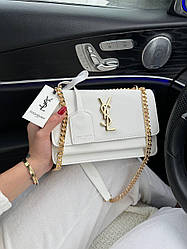 Жіноча сумка Ів Сен Лоран біла Yves Saint Laurent White