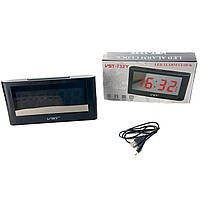 Часы настольные Alarm Clock VST 732Y-1 USB LED черный