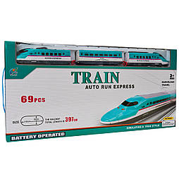 Ігровий набір - Залізниця з потягом, зелений, колія 397 см, трек 153х62 см (2944A)