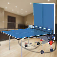 Тенісний стіл Garlando Training Outdoor 4 mm Blue (C-113E). Складаний теніс для приміщення або на вулиці