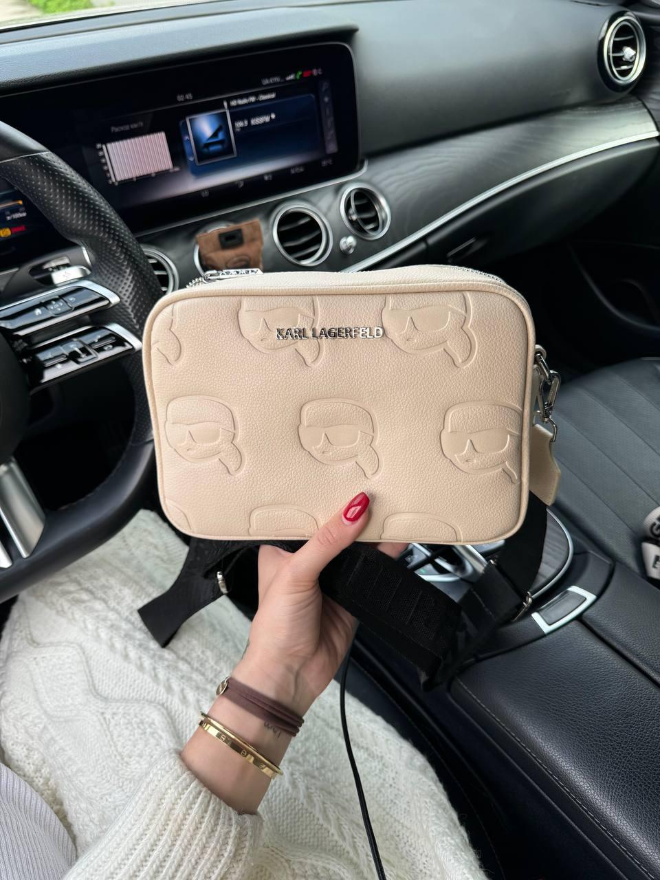 Жіноча сумка Карл Лагерфельд бежева Karl Lagerfeld Beige