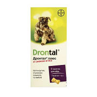 Таблетки для тварин Bayer Дронтал Плюс для лікування та профілактики гельмінтозів для собак 6 таб.