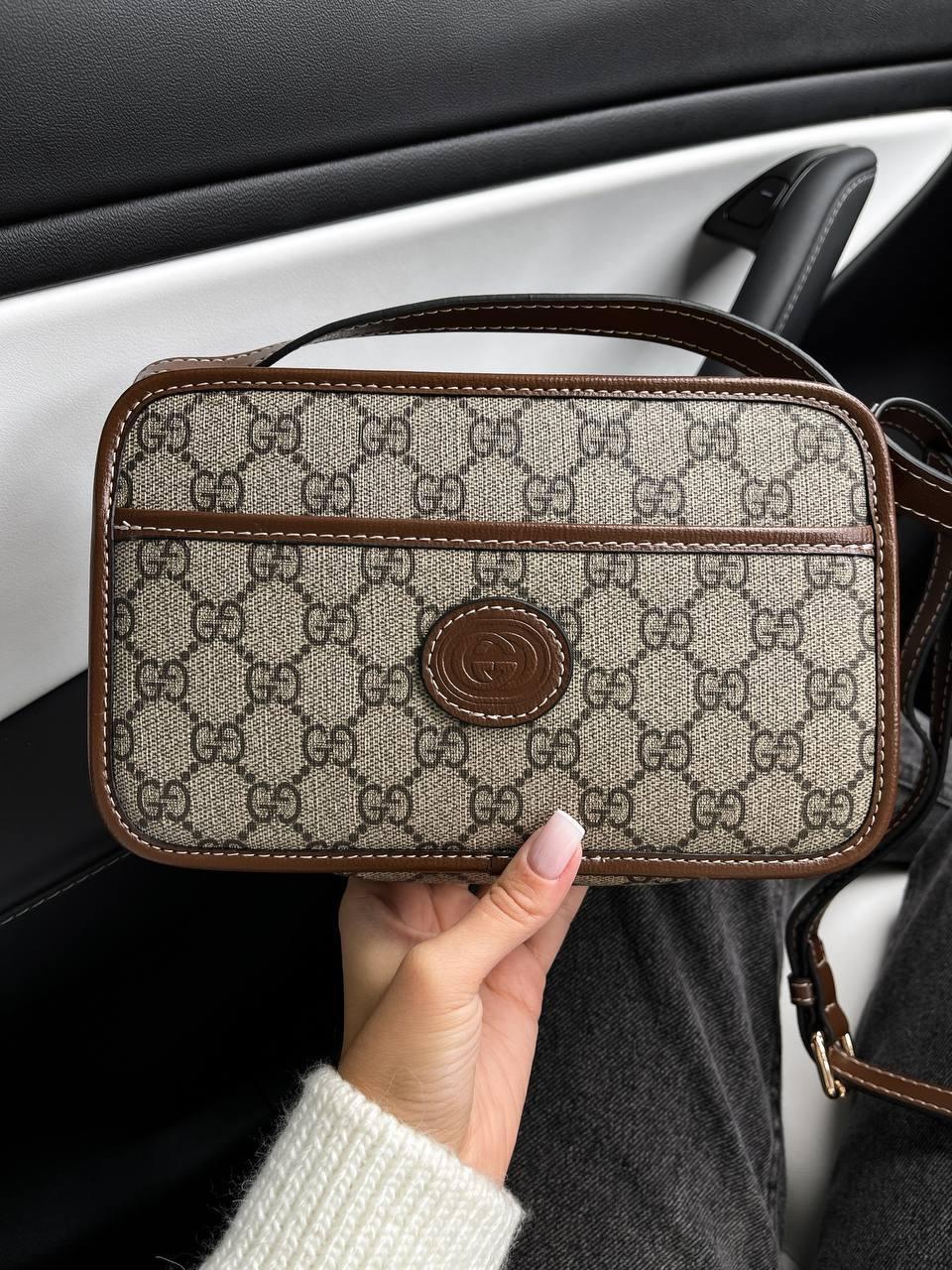 Жіноча сумка Гуччі коричнева Gucci Brown, фото 1