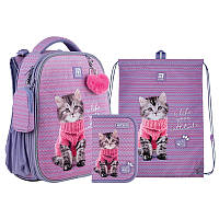 Школьный набор (рюкзак, пенал, сумка) Kite Studio Pets на рост 130-145 см Сиреневый (SET_SP24-531M)