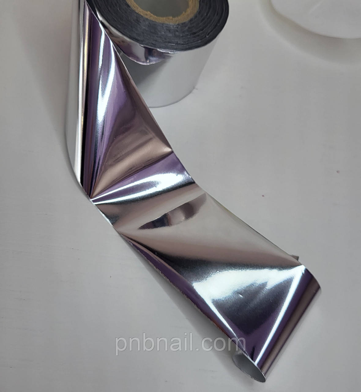 Фольга для дизайну нігтів ,  срібна  / 1 м