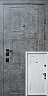 Вхідні двері Qdoors Порто Авангард мармур темний / біла емаль