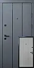 Вхідні двері Qdoors Вертикаль-Ак Преміум антрацит / грей софт