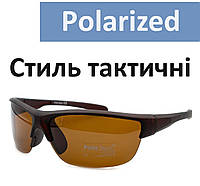 Солнцезащитные очки с поляризацией в стиле тактических очков летние очки от солнца Коричневые