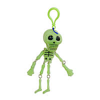 Хеловін Іграшка для Halloween Скелет, в якого тремтять щелепи фосфор. 14см (брелок) HL1010