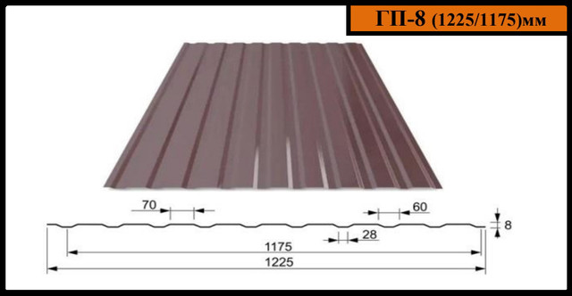 Профнастил ГП 8 Вин-Скиф Профнастил ГП 8 Вин-Скиф