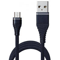 Дата кабель USB 2.0 AM to Micro 5P 1.2m 2A Black Grand-X NM012BK DAS